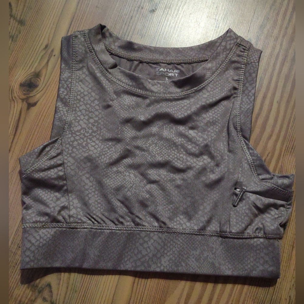 New| Tahari Sport Longline Sports Bra in Snakeskin size S